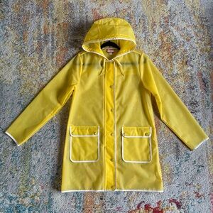 Hunter yellow rain coat womens size s target collab plastic